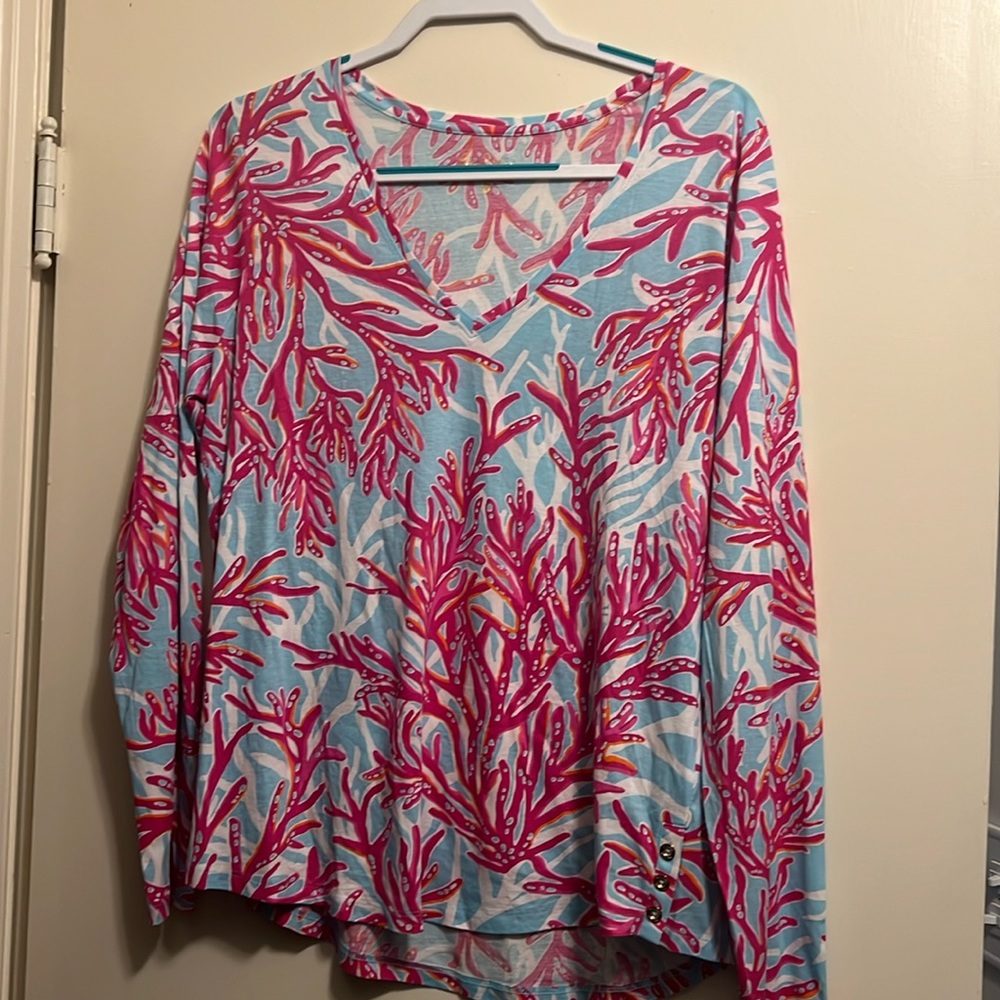 Lilly P cotton beach shirt